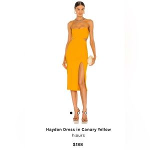 H:ours Haydon Dress in Canary Yellow size XS